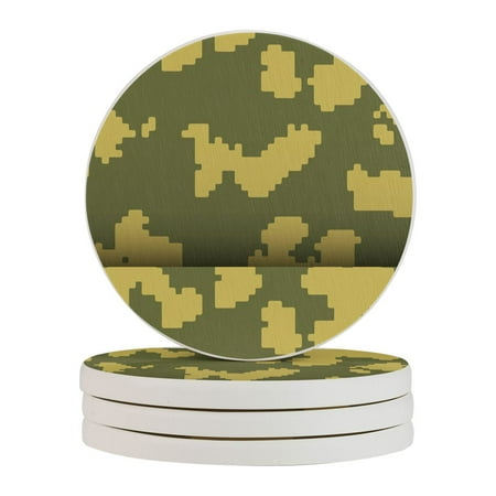 Circular Drink Coasters Set Camouflage Background Beautiful Home Decor Diatomite Heat-Resistant Diatomite Protect Table Countertop
Circular Drink Coasters Set Camouflage Background Beautiful Home Decor Diatomite Heat-Resistant Diatomite Protect Table Countertop