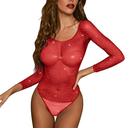 Zuwimk Lingerie For Women Women s Mesh Sheer Sleeveless Bodysuit See Through Leotard Top Red One Size
Zuwimk Lingerie For Women Women s Mesh Sheer Sleeveless Bodysuit See Through Leotard Top Red One Size