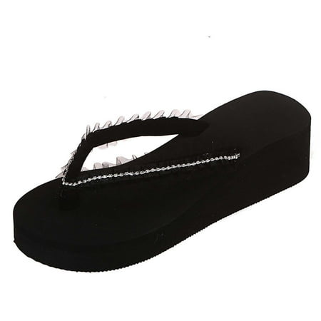 Honeeladyy Women s Platform Wedge Flip-Flops Sandals Clip-On Slippers Outer Wear Platform Sole Beach Shoes Black Clearance under 10$
Honeeladyy Women s Platform Wedge Flip-Flops Sandals Clip-On Slippers Outer Wear Platform Sole Beach Shoes Black Clearance under 10$