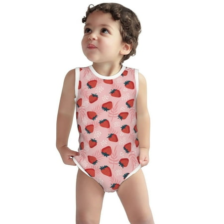 Vsdgher Strawberries Print Baby Unisex Baby Cotton Sleeveless Bodysuits Soft and velvety comfortable and breathable
Vsdgher Strawberries Print Baby Unisex Baby Cotton Sleeveless Bodysuits Soft and velvety comfortable and breathable