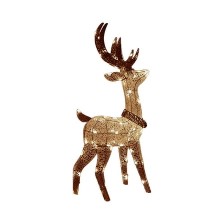 Lighted Christmas Deer Glittering Deer with Strip Lights for Outdoor Patio Decoration Artificial Pre-lit Christmas Decorative Deer LED Lights
Lighted Christmas Deer Glittering Deer with Strip Lights for Outdoor Patio Decoration Artificial Pre-lit Christmas Decorative Deer LED Lights