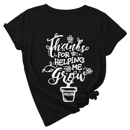 Plus Size Tops for Women Womens Shirts Women s Trendy Loose Fit Crew Neck Pullover Bottoming Teacher s Day Adorable Print Short Sleeve Top T-Shirt Nursing Tank Tops Black Corset Top Black S
Plus Size Tops for Women Womens Shirts Women s Trendy Loose Fit Crew Neck Pullover Bottoming Teacher s Day Adorable Print Short Sleeve Top T-Shirt Nursing Tank Tops Black Corset Top Black S