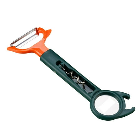 Julam Potato Peelers Double Headed Vegetable Peeler Slicer Shredder Carrot Potatoes Cucumber Cabbage Fruit Tool Stainless Steel Veggie Peeler with Corkscrew & Cap Opener for Wine Beer Bottles liberal
Julam Potato Peelers Double Headed Vegetable Peeler Slicer Shredder Carrot Potatoes Cucumber Cabbage Fruit Tool Stainless Steel Veggie Peeler with Corkscrew & Cap Opener for Wine Beer Bottles liberal