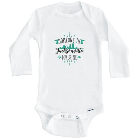 Someone In Jacksonville Loves Me Jacksonville FL Skyline One Piece Baby Bodysuit (Long Sleeve) 3-6 Months White
Someone In Jacksonville Loves Me Jacksonville FL Skyline One Piece Baby Bodysuit (Long Sleeve) 3-6 Months White