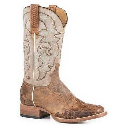 Women s Roper Palamino Handtooled Leather Boots Handcrafted Tan