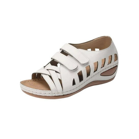 Woobling Womens Casual Shoes Gladiator Platform Sandal Summer Wedge Sandals Ladies Magic Tape Strap Beach Hollow Out White 6.5
Woobling Womens Casual Shoes Gladiator Platform Sandal Summer Wedge Sandals Ladies Magic Tape Strap Beach Hollow Out White 6.5