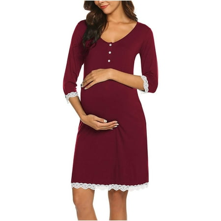 asdoklhq Maternity Clothes for Women Clearance Solid Buttons Short Sleeve Breast-Feeding Pregnant Woman Maternity Dress
asdoklhq Maternity Clothes for Women Clearance Solid Buttons Short Sleeve Breast-Feeding Pregnant Woman Maternity Dress