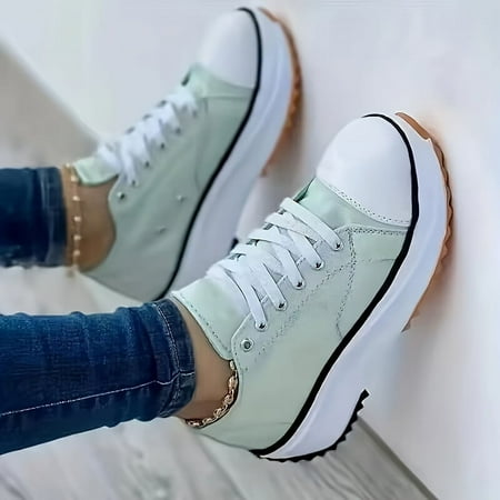 Women s Chunky Canvas Shoes Non Slip Lace Up Casual Sneakers Thick Sole Running Sports Shoes
Women s Chunky Canvas Shoes Non Slip Lace Up Casual Sneakers Thick Sole Running Sports Shoes