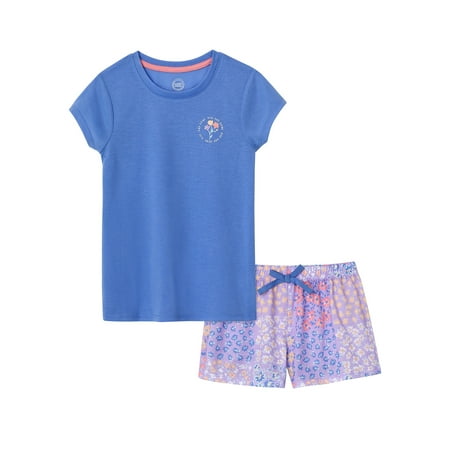 Wonder Nation Baby and Toddler Girl Poly Pajama Set 2-Piece Sizes 12M-5T