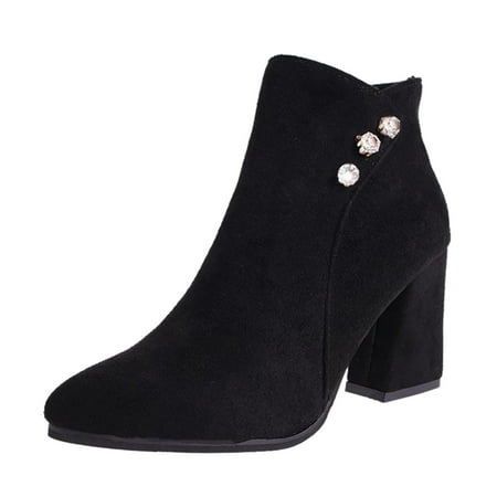 ZHAGHMIN Womens Ankle Boot Retro Women Flock Solid Color Square Heels Zipper Comfortable Short Booties Round Toe Shoes Women Boots Low Heel Laced Women Boots Non Slippery Women Booties And Boots Siz
ZHAGHMIN Womens Ankle Boot Retro Women Flock Solid Color Square Heels Zipper Comfortable Short Booties Round Toe Shoes Women Boots Low Heel Laced Women Boots Non Slippery Women Booties And Boots Siz