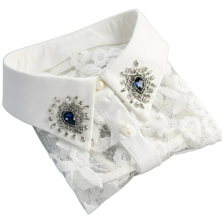 FAIOIN Women for Rhinestone Lace Embroidery Shirt False Collar Detachable Fake Necklace
FAIOIN Women for Rhinestone Lace Embroidery Shirt False Collar Detachable Fake Necklace