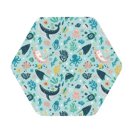 Matuu Sea Life for Cup Coasters Set of 6 Leather Coasters Desk Coasters for Office Measures 4” x 4” Hexagon
Matuu Sea Life for Cup Coasters Set of 6 Leather Coasters Desk Coasters for Office Measures 4” x 4” Hexagon