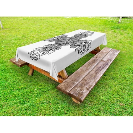 Celtic Outdoor Tablecloth Royal Old Celtic Knot Pattern with Curled Lace Leaf Figures Renaissance Times Art Decorative Washable Fabric Picnic Table Cloth 58 X 84 Inches Black White by Ambesonne
Celtic Outdoor Tablecloth Royal Old Celtic Knot Pattern with Curled Lace Leaf Figures Renaissance Times Art Decorative Washable Fabric Picnic Table Cloth 58 X 84 Inches Black White by Ambesonne