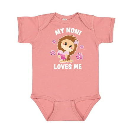 Inktastic My Noni Loves Me with Bigfoot Gift Baby Girl Bodysuit
