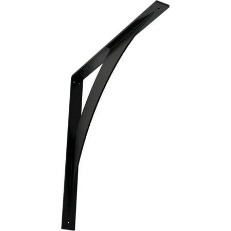 Ekena Millwork 2 W x 24 D x 24 H Legacy Steel Bracket Powder Coated Black