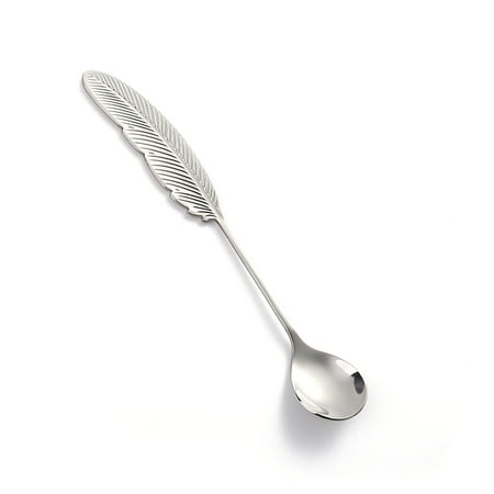 Sijiali 1Pcs Coffee Spoon Creative Feather Shape Handle 304Stainless Steel Tea Dessert Mixing Spoon for Home
Sijiali 1Pcs Coffee Spoon Creative Feather Shape Handle 304Stainless Steel Tea Dessert Mixing Spoon for Home