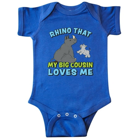 Inktastic Rhino That My Big Cousin Loves Me with Cute Rhinos Gift Baby Boy or Baby Girl Bodysuit
Inktastic Rhino That My Big Cousin Loves Me with Cute Rhinos Gift Baby Boy or Baby Girl Bodysuit