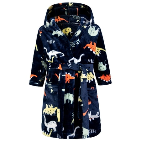 CROOUTN Kids Little Boys Girls Cartoon Hooded Bathrobe Toddler Robe Pajamas Sleepwear ((6-7Years) Black Dinosaur)
CROOUTN Kids Little Boys Girls Cartoon Hooded Bathrobe Toddler Robe Pajamas Sleepwear ((6-7Years) Black Dinosaur)