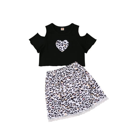Inevnen Kid Toddler Baby Girl Summer Skirts Outfit Short Sleeve T-Shirt Leopard Skirts 2Pcs Clothes
Inevnen Kid Toddler Baby Girl Summer Skirts Outfit Short Sleeve T-Shirt Leopard Skirts 2Pcs Clothes