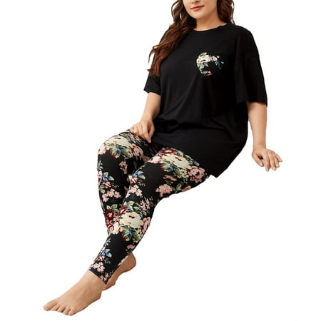 Casual Heart Print Round Neck Pant Sets Elbow-Length Multicolor Plus Size Pajama Sets (Women s)
Casual Heart Print Round Neck Pant Sets Elbow-Length Multicolor Plus Size Pajama Sets (Women s)