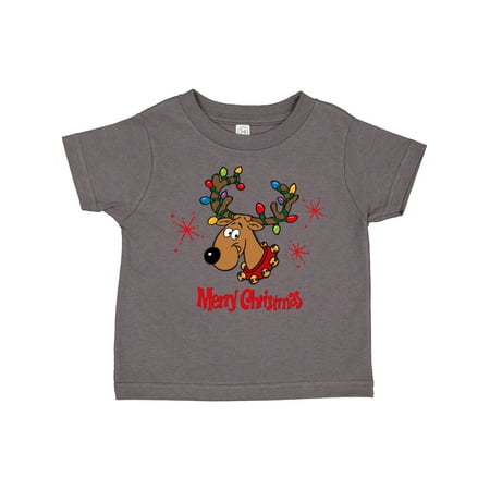 Inktastic Merry Christmas Reindeer Gift Toddler Boy or Toddler Girl T-Shirt