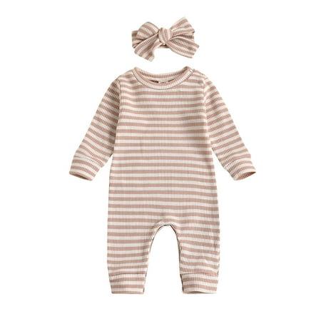 Binmer Newborn Infant Baby Long Sleeve Stripe Printed Jumpsuit Romper+Headbands Sets
Binmer Newborn Infant Baby Long Sleeve Stripe Printed Jumpsuit Romper+Headbands Sets