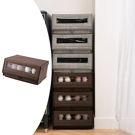Stackable Collapsible Shoe Storage Box Bins Non-woven Fabric Dustrpoof Closet Clothes Sundries Organizer Holder Household Coffee
Stackable Collapsible Shoe Storage Box Bins Non-woven Fabric Dustrpoof Closet Clothes Sundries Organizer Holder Household Coffee