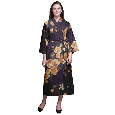 Bimba Dark Purple Floral Leaves Wreath & Rose Printed Bathrobe For Girls Kimono Bathrobes For Women Long Bridal Shower Robes L
Bimba Dark Purple Floral Leaves Wreath & Rose Printed Bathrobe For Girls Kimono Bathrobes For Women Long Bridal Shower Robes L