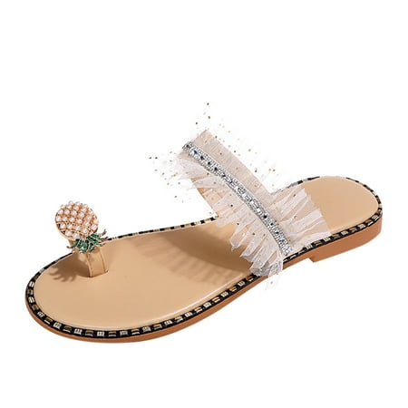 Alueeu shoe Women Girls Pearl Flat Bohemian Style Casual Sandals Slippers Beach Shoes the shoes for ladies summer
Alueeu shoe Women Girls Pearl Flat Bohemian Style Casual Sandals Slippers Beach Shoes the shoes for ladies summer
