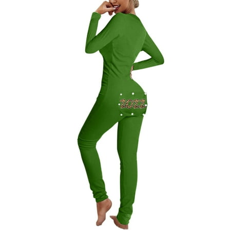 Christmas Pajamas for Women Sexy Butt Button Back Flap Jumpsuit Fashion Slim Fit Print Long Sleeve Sleepwear Set
Christmas Pajamas for Women Sexy Butt Button Back Flap Jumpsuit Fashion Slim Fit Print Long Sleeve Sleepwear Set