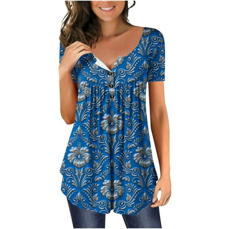 Long Sleeve Shirts for Women Womens Long Sleeve Tops Women s Leisure Short Sleeve Open Button Crew Neck Loose Fit Pleated Tunic Shirt Blouse Tops Workout Tops Workout Tank Tops for Women Blue M
Long Sleeve Shirts for Women Womens Long Sleeve Tops Women s Leisure Short Sleeve Open Button Crew Neck Loose Fit Pleated Tunic Shirt Blouse Tops Workout Tops Workout Tank Tops for Women Blue M