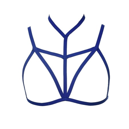 1pcs Women Harness Bra Erogenous Elastic Material Cupless Ductility Romantic Air Firmness Passionate Unique Design Lingerie