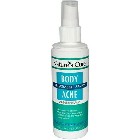 Nature's Cure Body Acne Treatment Spray 3.5 oz (Pack of 2)