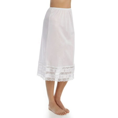 Women s Shadowline 2702 Snip-it 27 Inch Slip (White 1X)