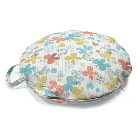 Cartoon Round Floor Cushion with Handle Pastel Tones Butterflies and Buttons Scrapbook Style Creative Print Decorative Pillow for Living Room & Dorms 18 Round Multicolor by Ambesonne
Cartoon Round Floor Cushion with Handle Pastel Tones Butterflies and Buttons Scrapbook Style Creative Print Decorative Pillow for Living Room & Dorms 18 Round Multicolor by Ambesonne