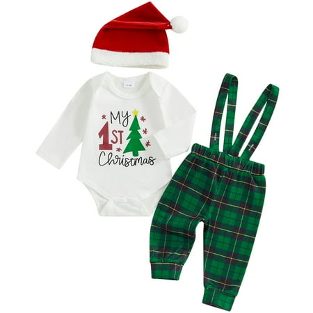 Newborn Infant Baby Boys Christmas Outfits Set Long Sleeve Dots Printed Bow Tie Romper with Overall Pants and Hat Set
Newborn Infant Baby Boys Christmas Outfits Set Long Sleeve Dots Printed Bow Tie Romper with Overall Pants and Hat Set