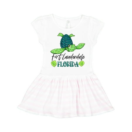 Inktastic Fort Lauderdale Florida Happy Sea Turtle Gift Toddler Girl Dress