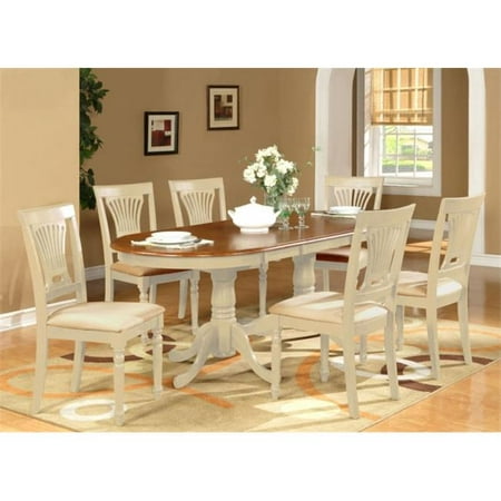 PLAI5-WHI-C 5 PC dining table set for 4-dining room table and 4 Dining Chairs