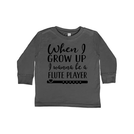 Inktastic Future Flute Player Music Gift Gift Toddler Boy or Toddler Girl Long Sleeve T-Shirt