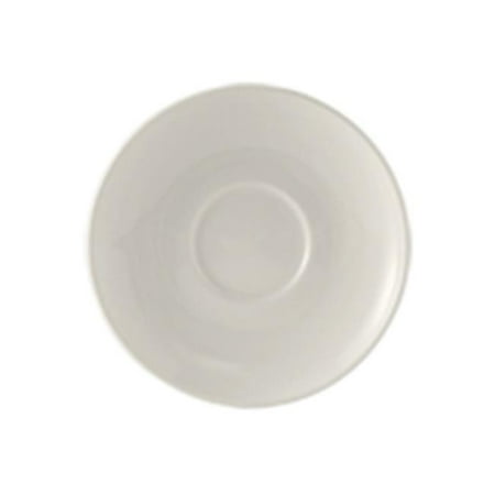 Tuxton AMU-088 Vitrified China Saucer Pearl White - 6.5 in. - 2 Dozen