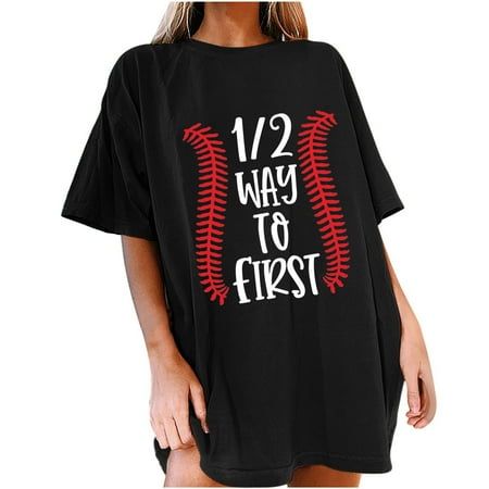 Workout Tops for Women Women s Summer Casual Shoulder Drop Short Sleeve Tops Funny Baseball Print Crew Neck Tops Women S Tops Tees & Blouses Black XL
Workout Tops for Women Women s Summer Casual Shoulder Drop Short Sleeve Tops Funny Baseball Print Crew Neck Tops Women S Tops Tees & Blouses Black XL