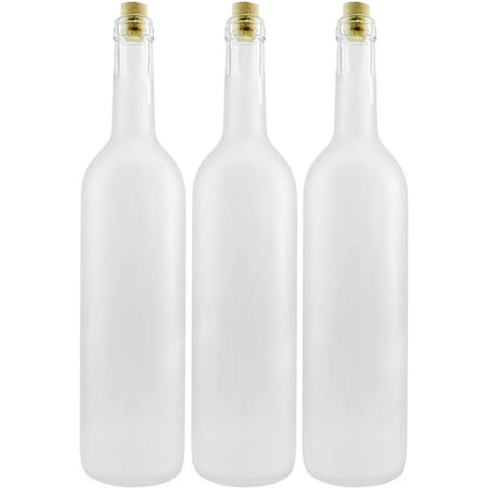 Cornucopia Brands Frosted Wine Bottles W/Corks (3-Pack White); Wine Bottles with Corks
Cornucopia Brands Frosted Wine Bottles W/Corks (3-Pack White); Wine Bottles with Corks