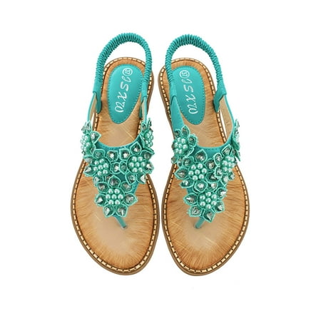Zodanni Womens Thong Sandals Summer Flat Sandal Bohemian Beach Shoes Party Elastic Band Slip On Green 8
Zodanni Womens Thong Sandals Summer Flat Sandal Bohemian Beach Shoes Party Elastic Band Slip On Green 8