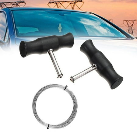 Car Windshield Windscreen Removal Tool Glass Cutting Wire + Handles Kits