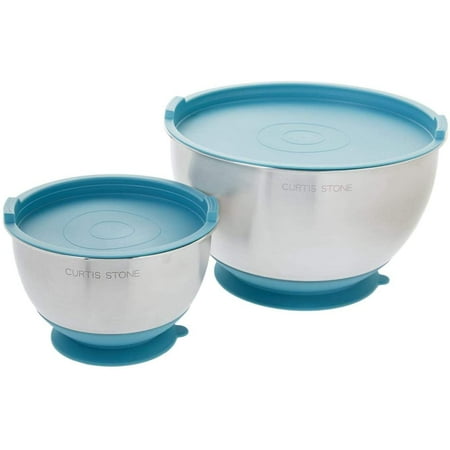Imperial Home 2 Pc Suctioning Stainless Steel Mixing Bowl Set