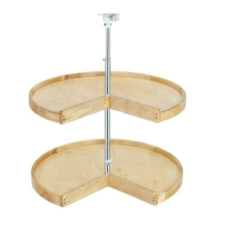 Rev-A-Shelf Wood Pie Cut 2 Shelf Corner base Lazy Susan