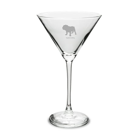 English Bulldog 10 oz Classic Martini Glass