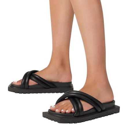 Cathalem S Women Size 9 Slippers Thick Ladies Bottom Solid Slippers Fashion Strap Casual Leather Color Thong Slippers for Women Black 9.5
Cathalem S Women Size 9 Slippers Thick Ladies Bottom Solid Slippers Fashion Strap Casual Leather Color Thong Slippers for Women Black 9.5