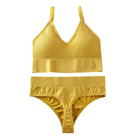 Women Bra Panties Set Push Up Bra Seamless Brief 3/4 Cup Bra G-String Wire Free Padded Bra Thong Lingerie Female Underwear Set