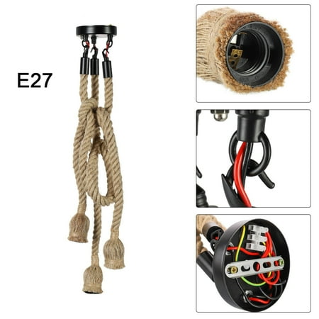 Ruibeauty 3Ft 3 Head Led Industrial Chandelier Retro Hemp Rope Ceiling Lamp (Without Light )
Ruibeauty 3Ft 3 Head Led Industrial Chandelier Retro Hemp Rope Ceiling Lamp (Without Light )